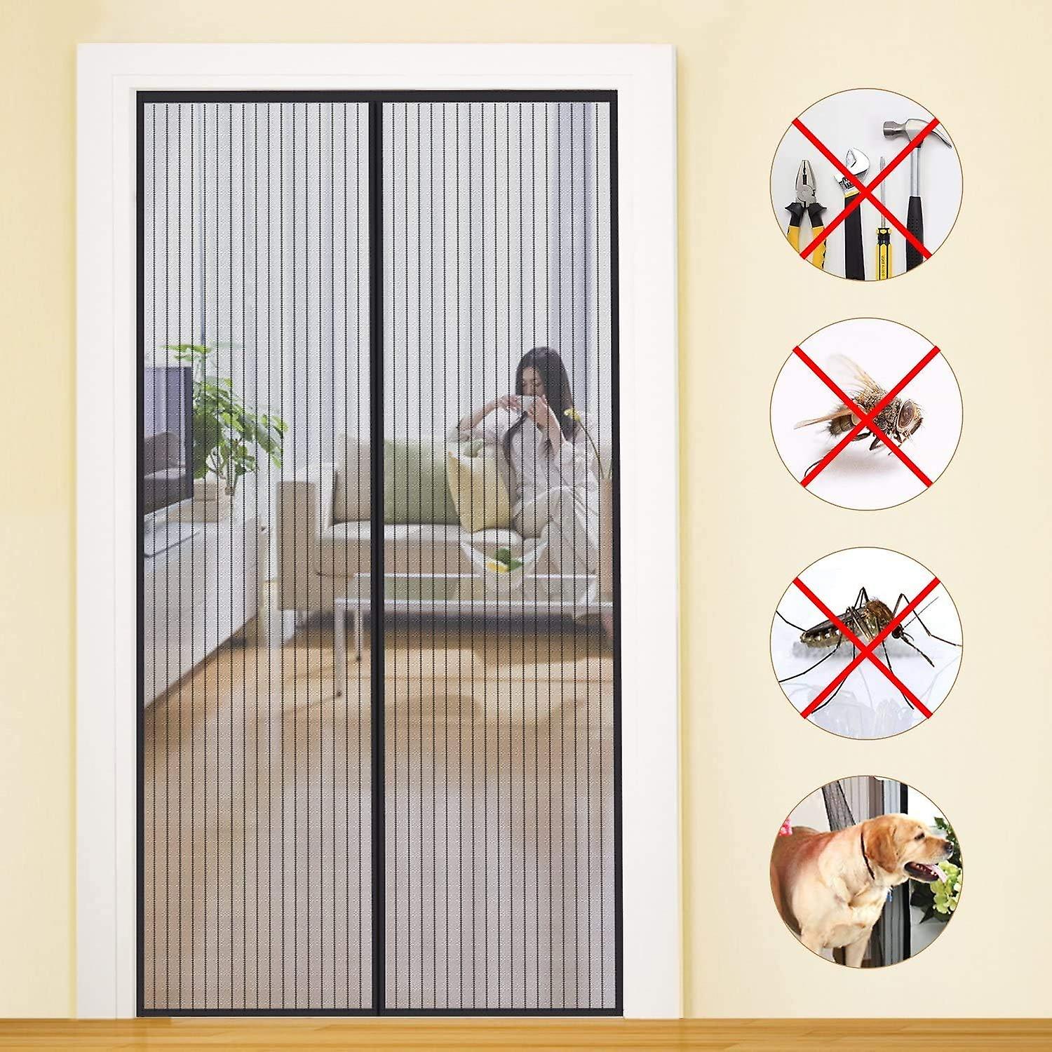 Magnetic Screen Door  Automatic Closing Ultra Fine Mesh Magnet