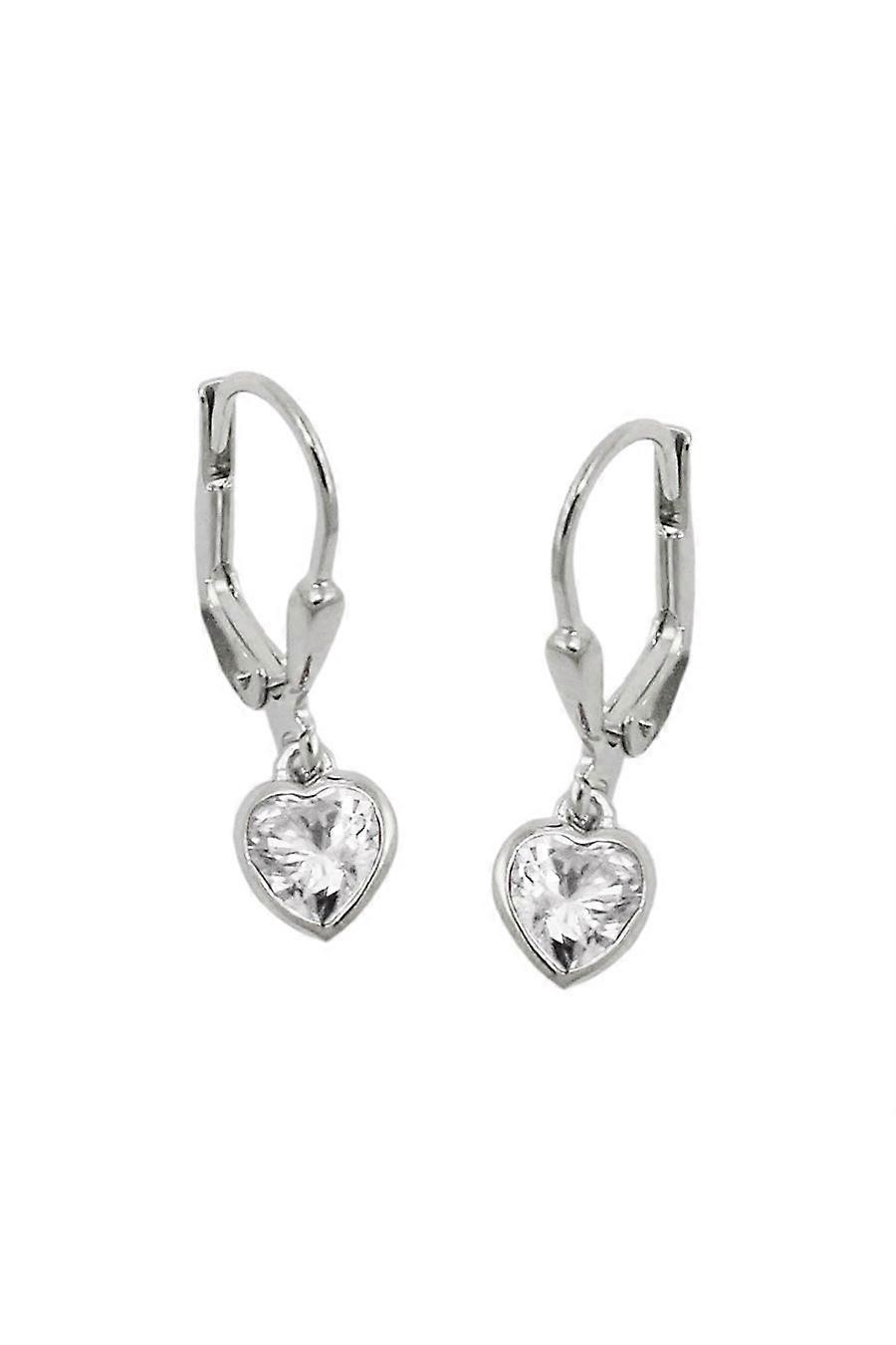 Leverback Earrings Heart Silver 925 - Gl93766