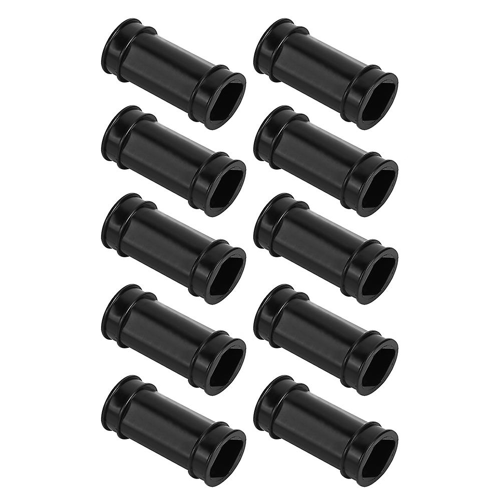 10pcs Plastic Chicken Farm Livestock Poultry Feeding Drinking Water Pipe Adapter ConnectorBlack