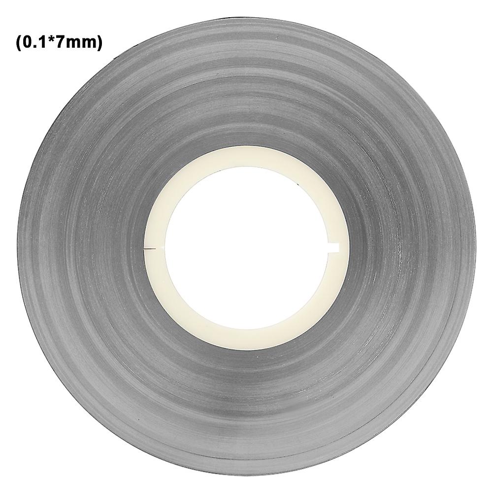 شريط شريط فولاذي مطلي بالنيكل 0.1 مم للحام بقعة البطارية ، 1 كجم 0.1 * 7 مم