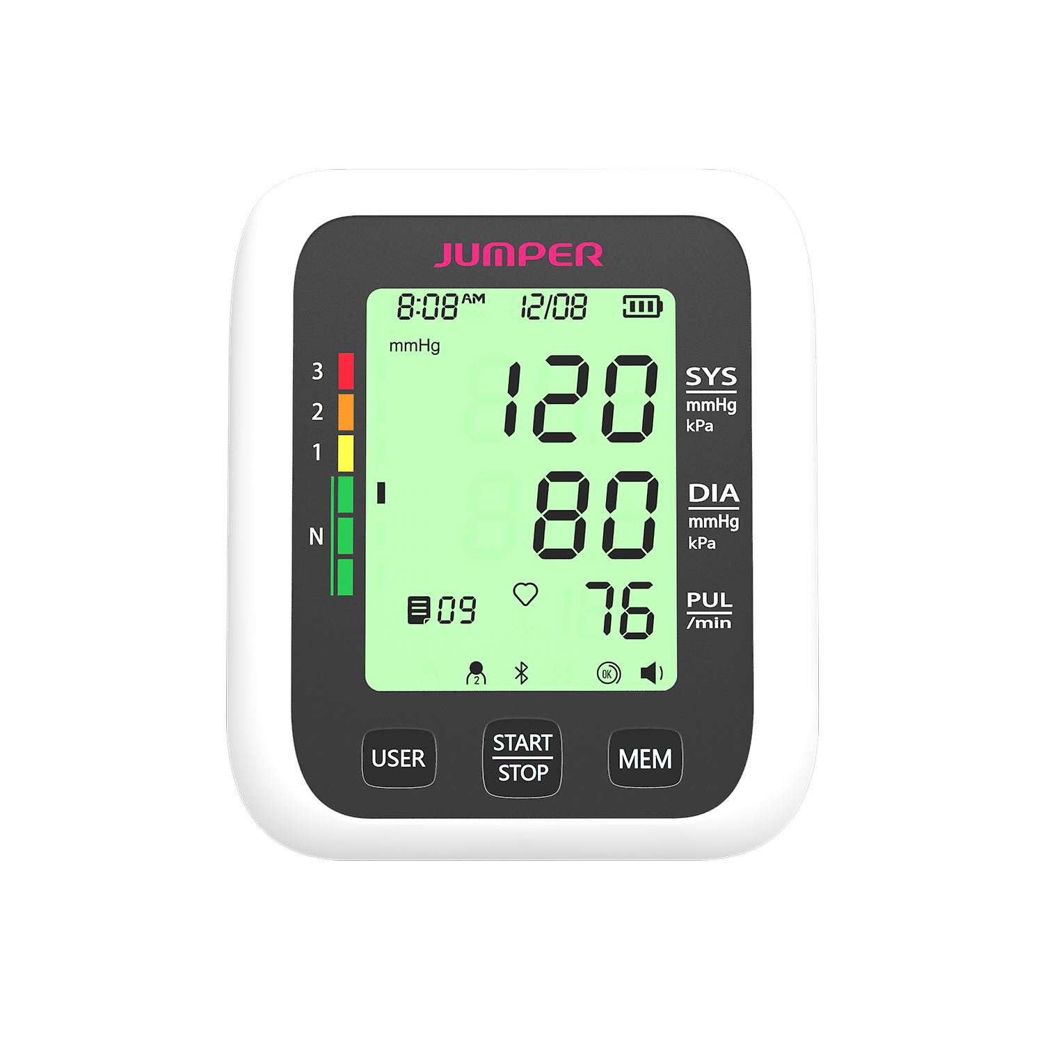 Arm Type Blood Pressure Monitor Lcd Digital Display One-touch Operation Blood Pressure Monitor Portable Tow Memories Blood Pressure Monitor