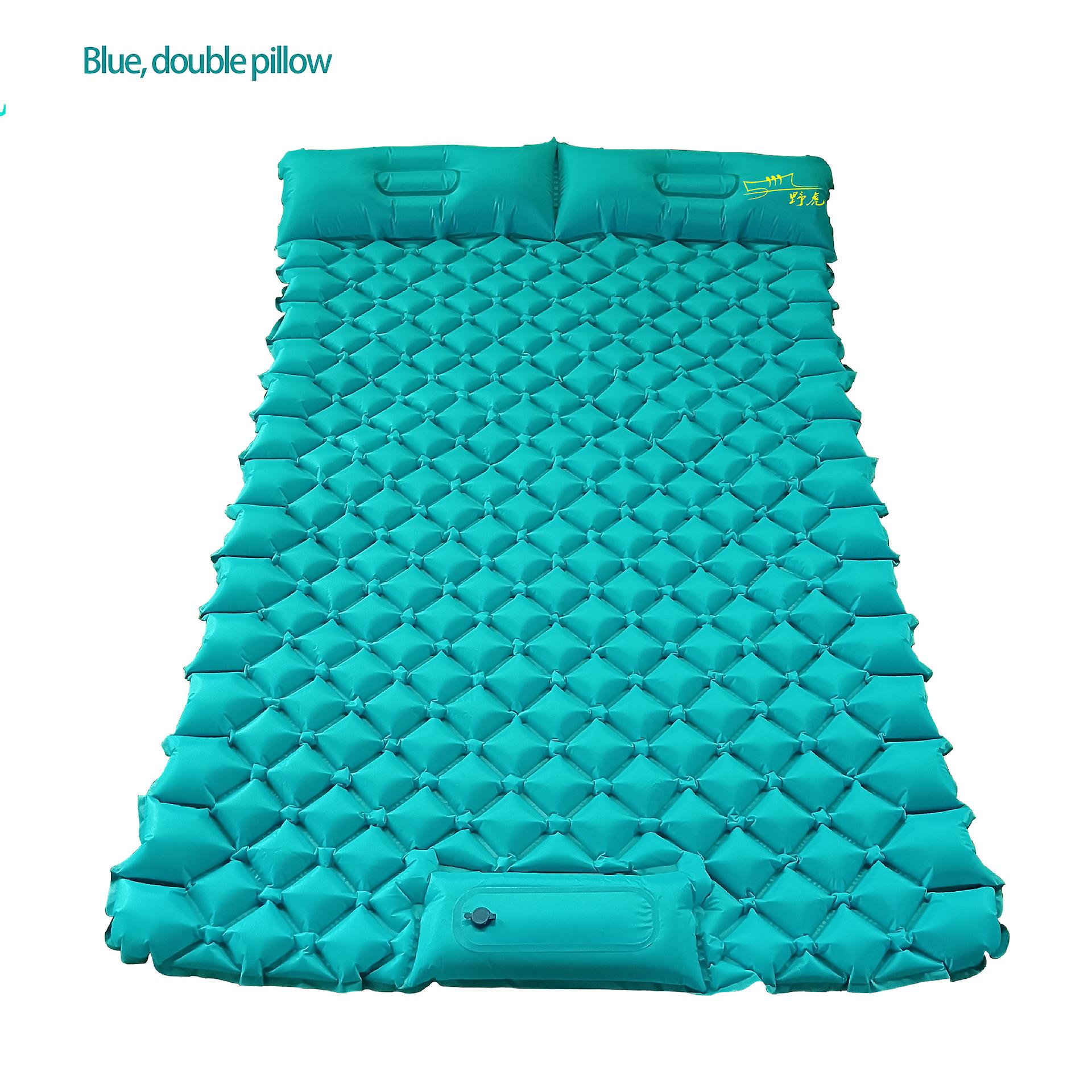 Outdoor Double Inflatable Mattress Camping Moisture Proof Pad Tpu Composite Fabric Press Type Inflatable Mattress