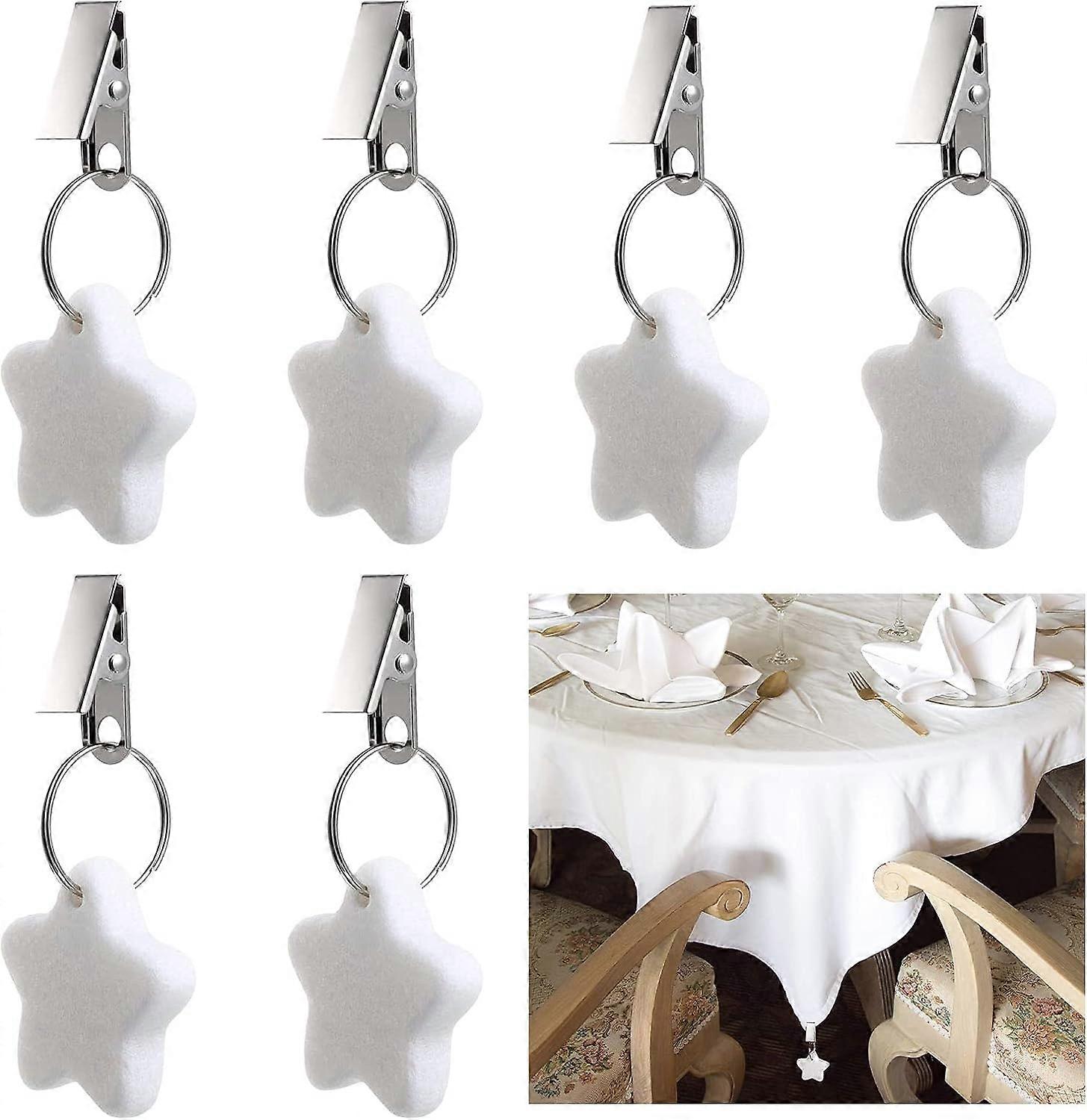 Clips de poids de nappe, 6 pices poids de nappe en forme d'toile
