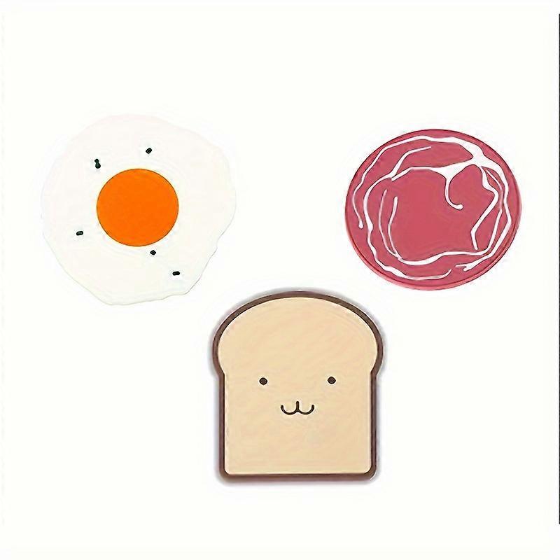 3pcs Breakfast Style Placemat, Simple And Fresh Design Style,Resistant,Insulate,Waterproof, Non-slip,Reusable,Can Be Used As Coasters, Wine Bottle Coa