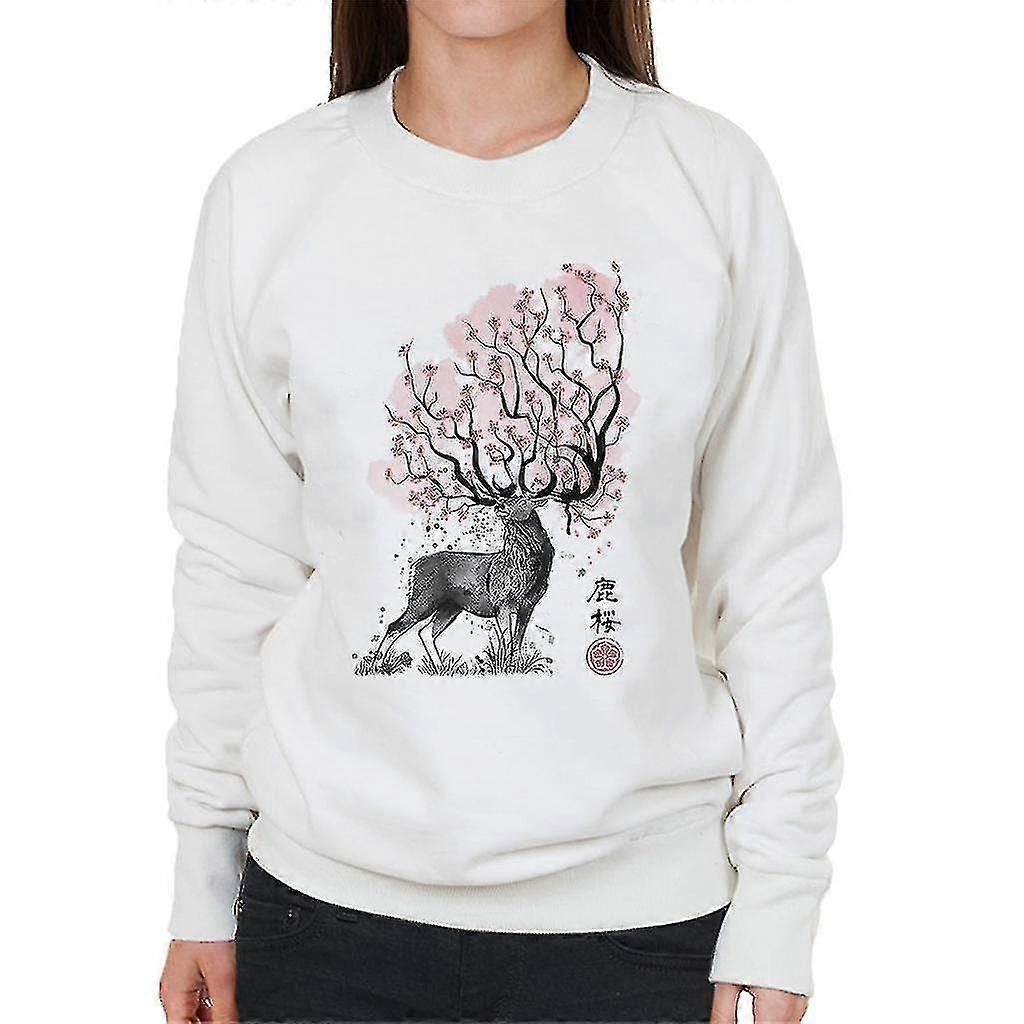 Felpa donna cervo Sakura Cherry Blossom