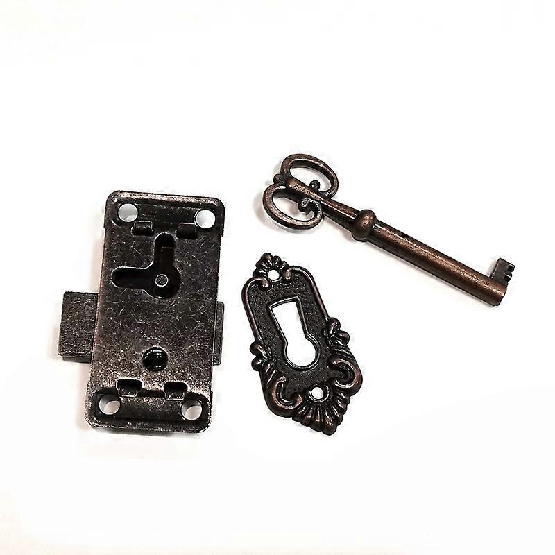 2 Sets Of Old Cabinet Door Locks, Cabinet Locks, Antique Furniture Locks With Keys For Mailboxes, Lockers, Cabinets, Toolboxes