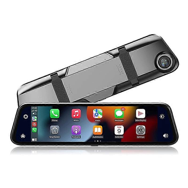 Car navigator media smart screen with recorderdual 1080P front and rear dual camera wireless carplay