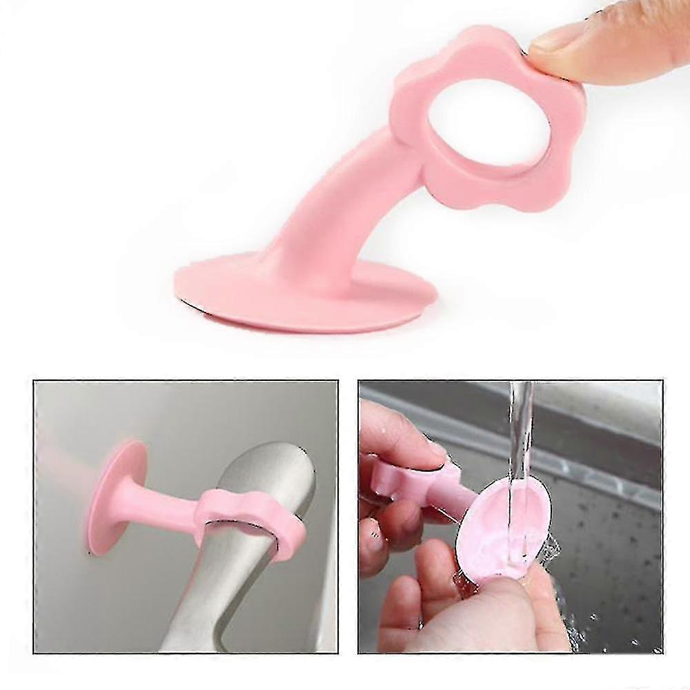 2pcs Door Stopper Silicone Wall Protector Anti-collision Door Suction