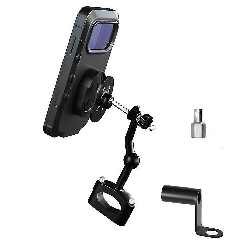 Waterproof Rearview Mirror Phone Support Mount With Press Screen