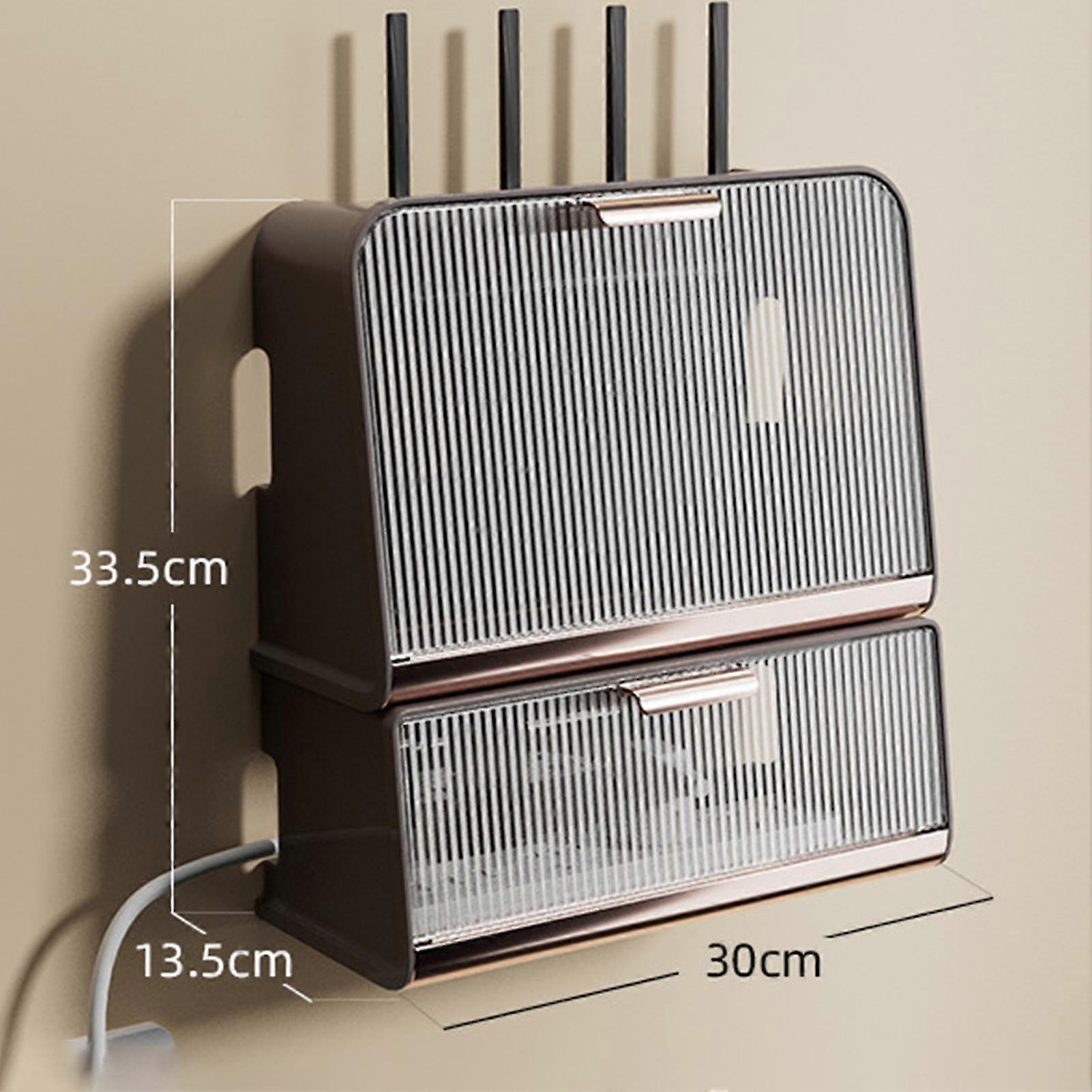 KINCJON حامل شريط الطاقة المثبت على الحائط لا صندوق رف معلق للمنزل والمكتب والفندق