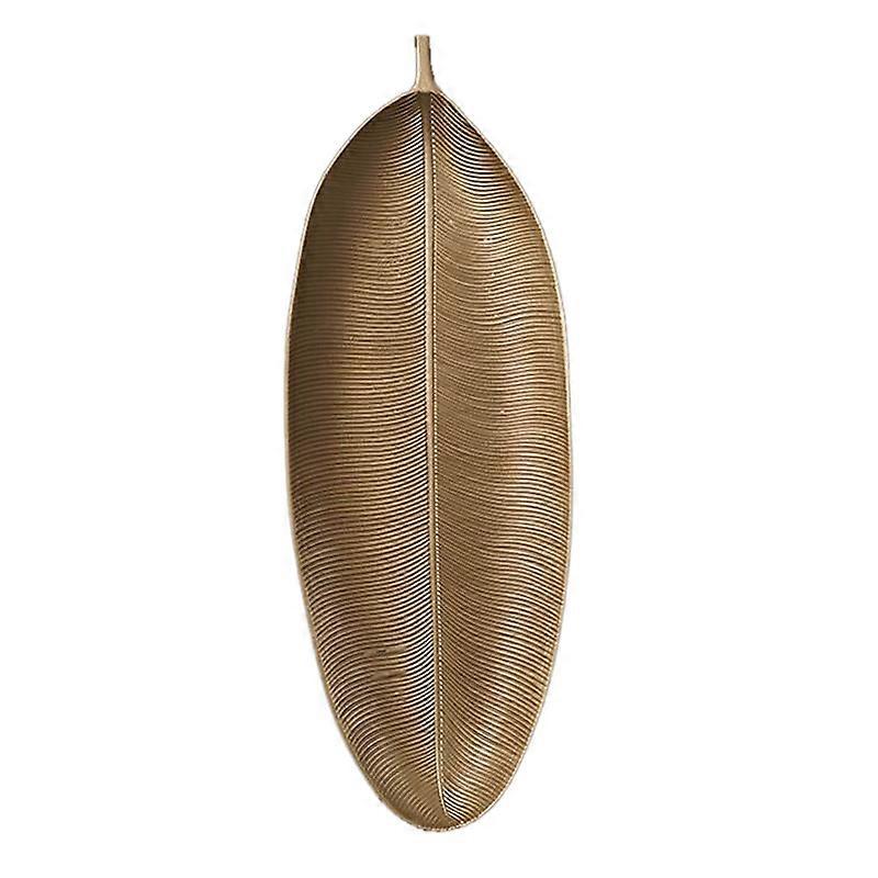 Nordic Decorative Tray Gold Leaves Shape Serving Tray Jewelry Pallet Fruit Snack Dish Table Storage