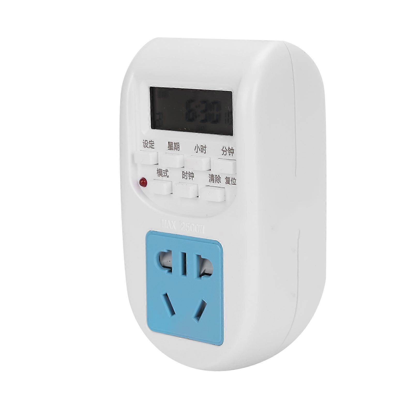 Programmable Electrical Outlet Timer with Digital Display for 220V Reptile Use