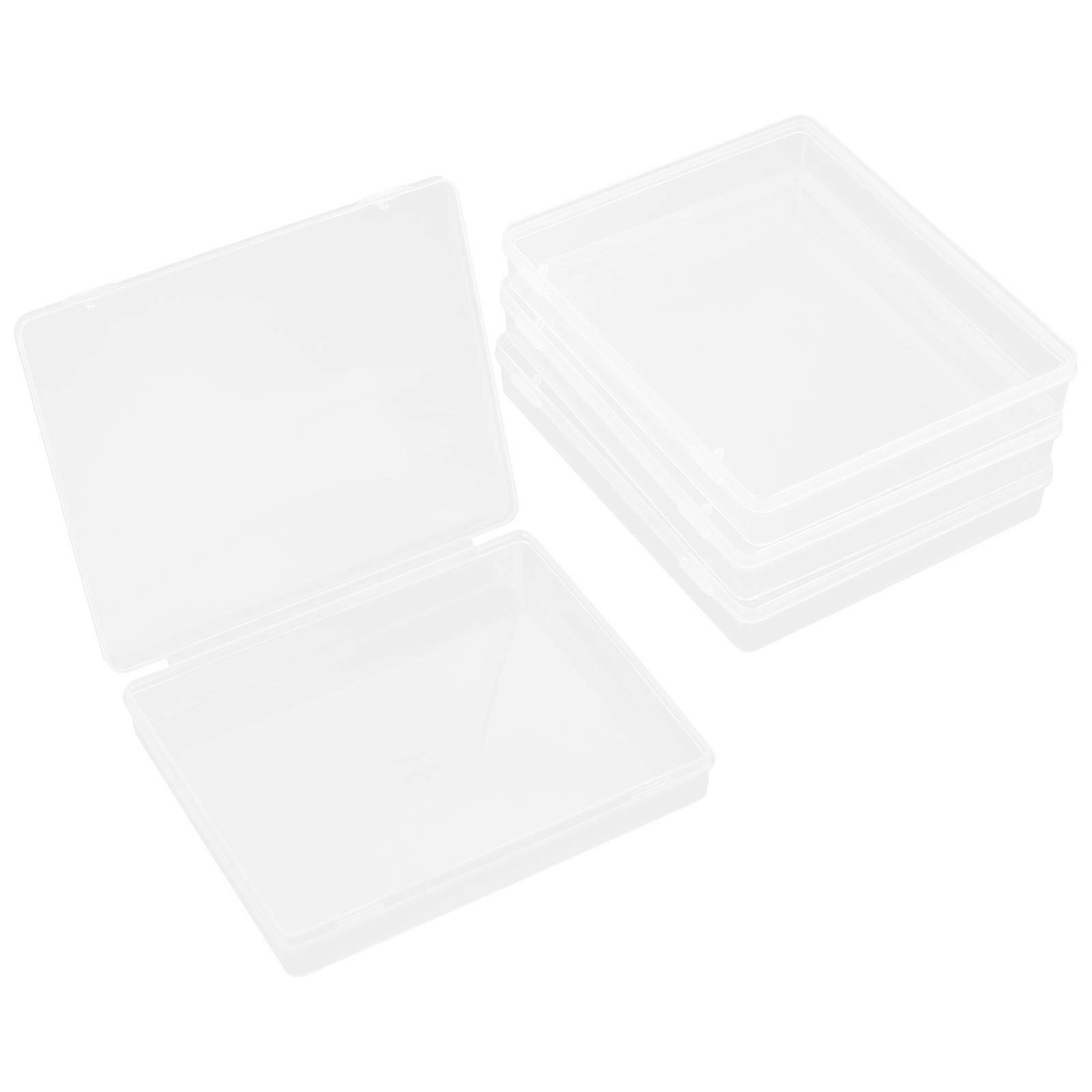 4pcs Game Cards Collection Box Clear Case With Lid Multi-use Poker Cards Tokens Storage Box