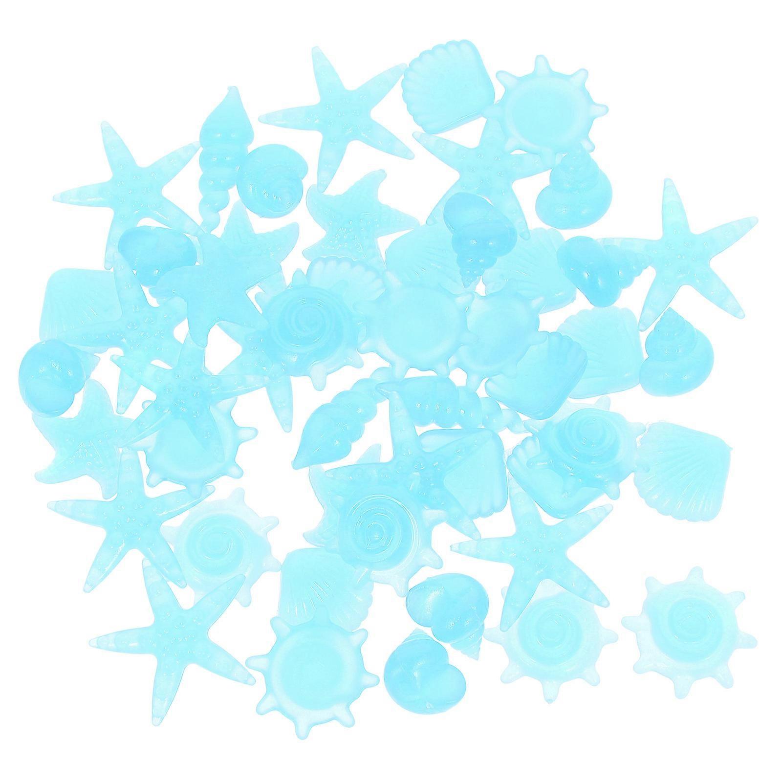 50pcs Aquarium Stones Glow In The Dark Stones Aquarium Ocean Theme Gravel