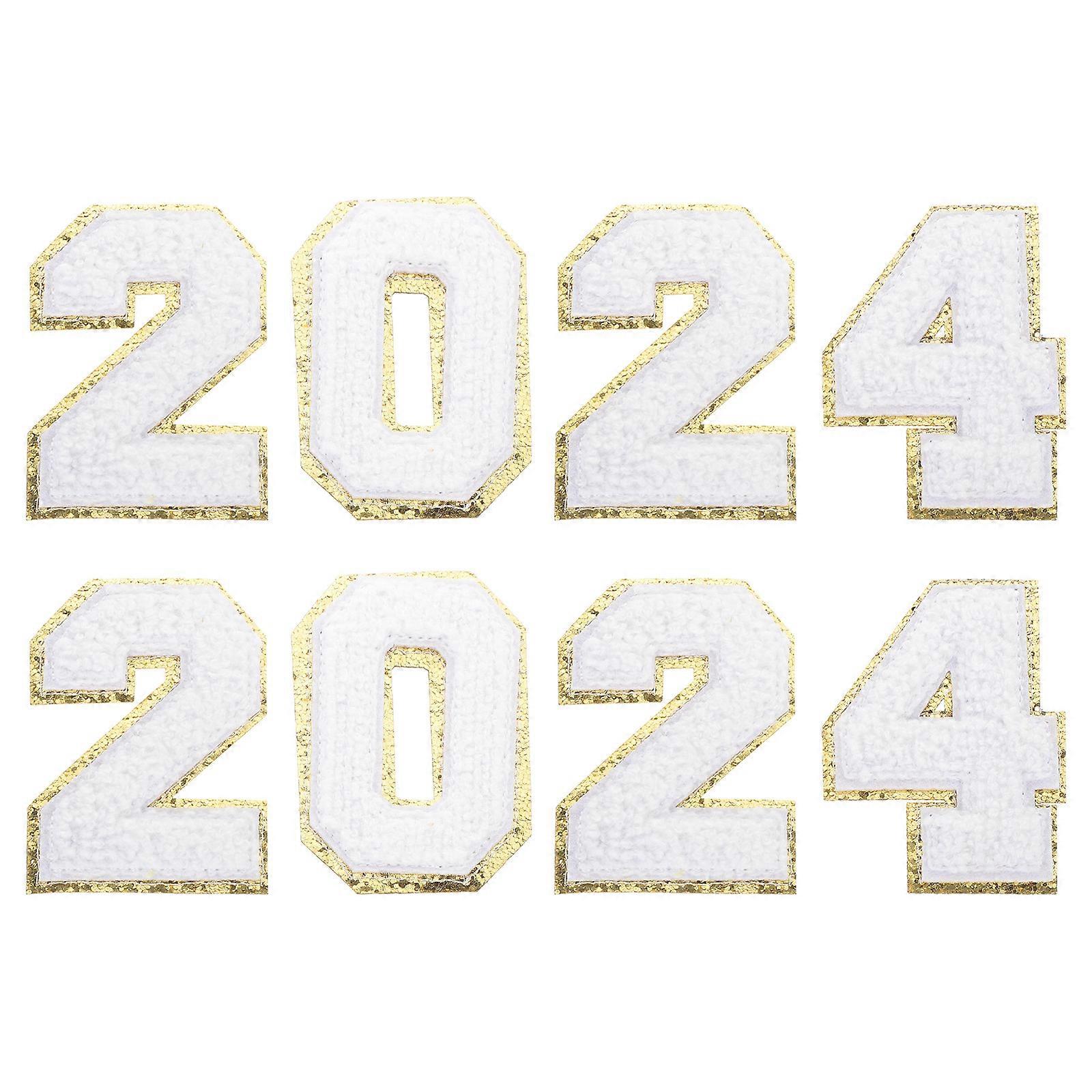 8pcs Creative Number Designed Embroidery Patches Appliques Sewing Patches Sew On Patches