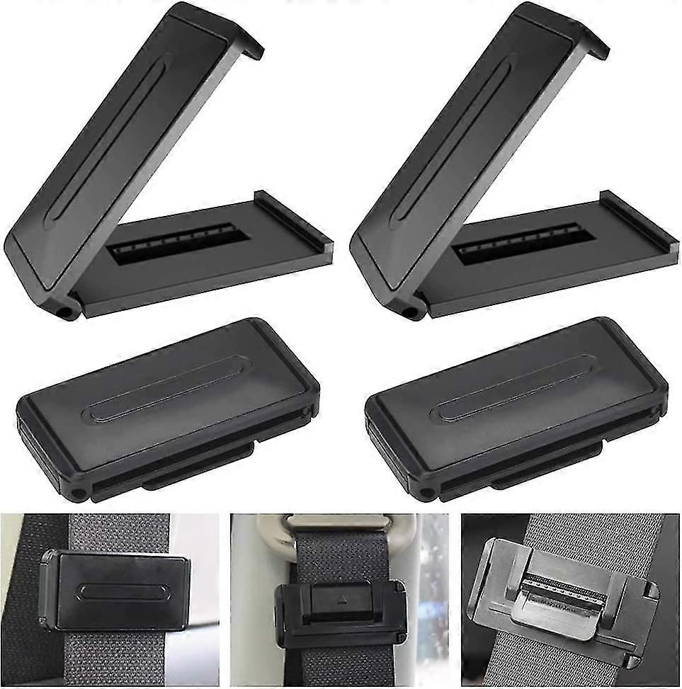 4 Pack Adjustable Seat Belt Clips Black,2024 Ping