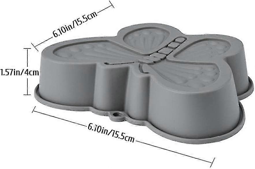 3D فراشة كعكة عموم ، 6x6x1.5 بوصة غير لاصقة سيليكون خالية من BPA قالب كيك لخبز الكعك ، الخبز في المخزون