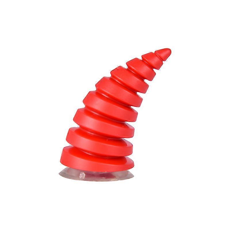 Set 2 coarne pentru casca moto, Polipropilena, Rosu