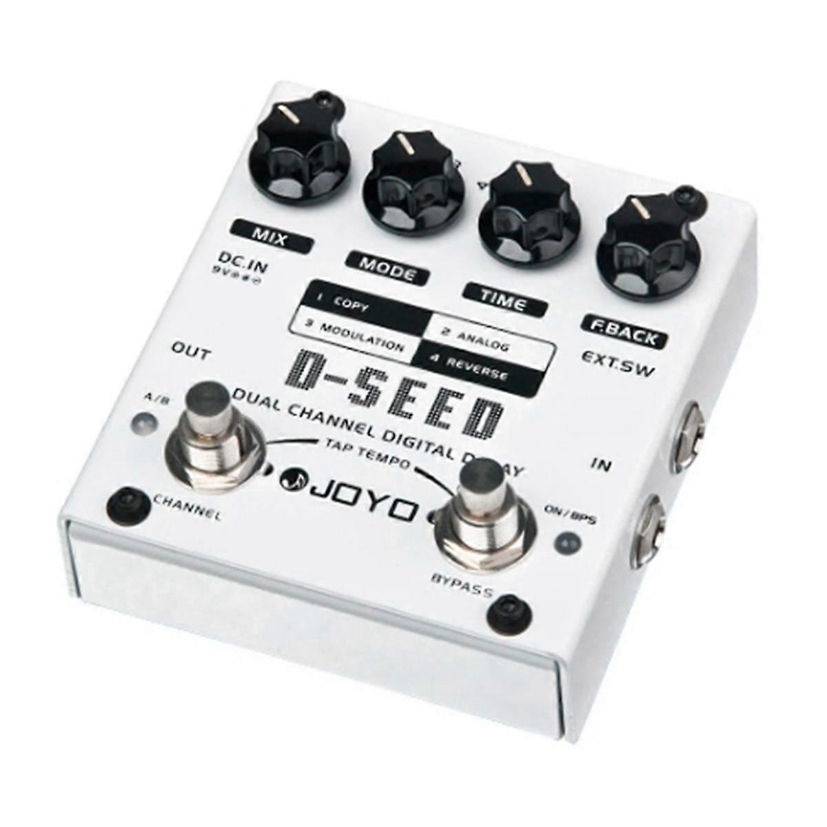 Pédale d'effet guitare D-SEED Delay Fonction TAP Tempo intégrée Double canal 4 modes de delay Copie/Analogique/Inversion/Modulation