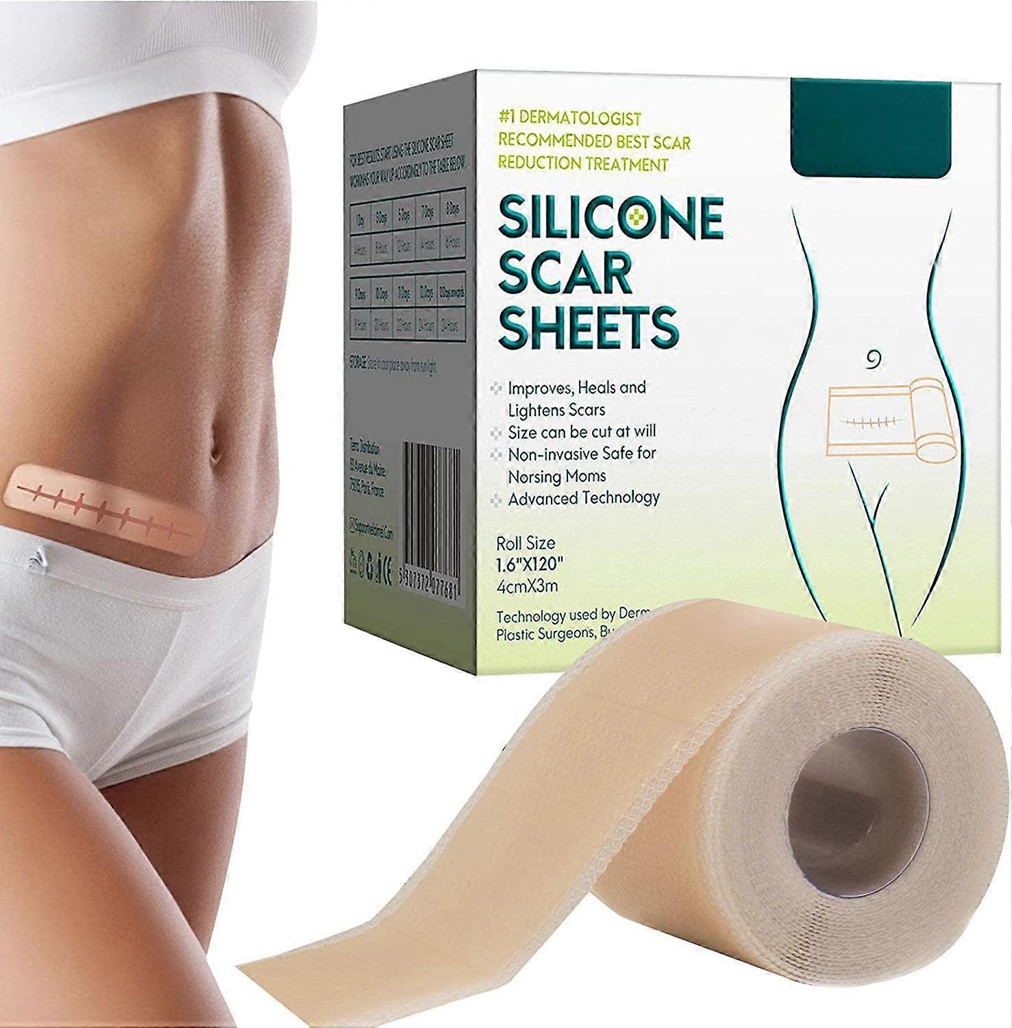 TLM Toys  Silicone Scar Tape - 3 Meters Silicone Scar Strips | Silicone Gel Sheets for Scar Removal  Skin-friendly Patches for Softening Scars