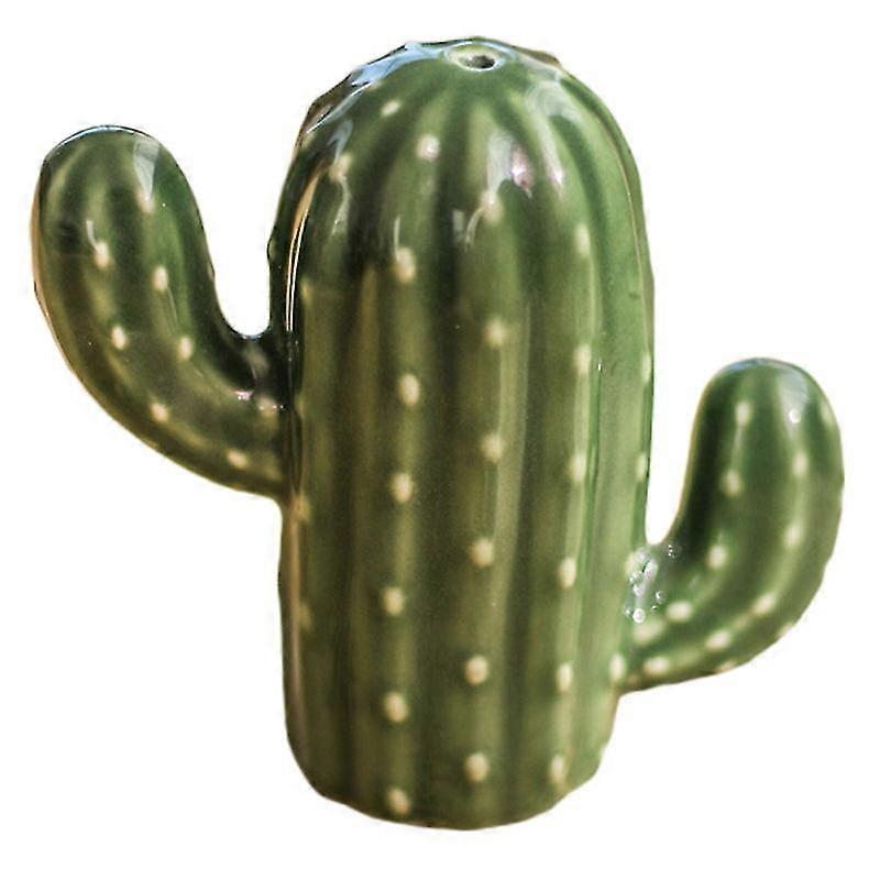 1pc cactus shaped toothpick holder cotton swab container green