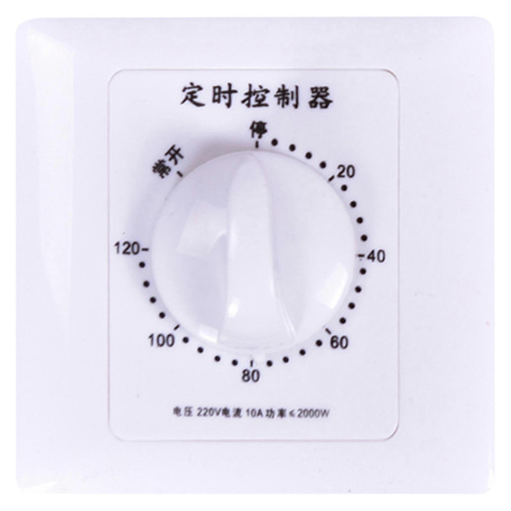 Countdown Switch 120 Minutes High-Power Water Pump Timer Mechanical Timer Countdown Control 86 Pane