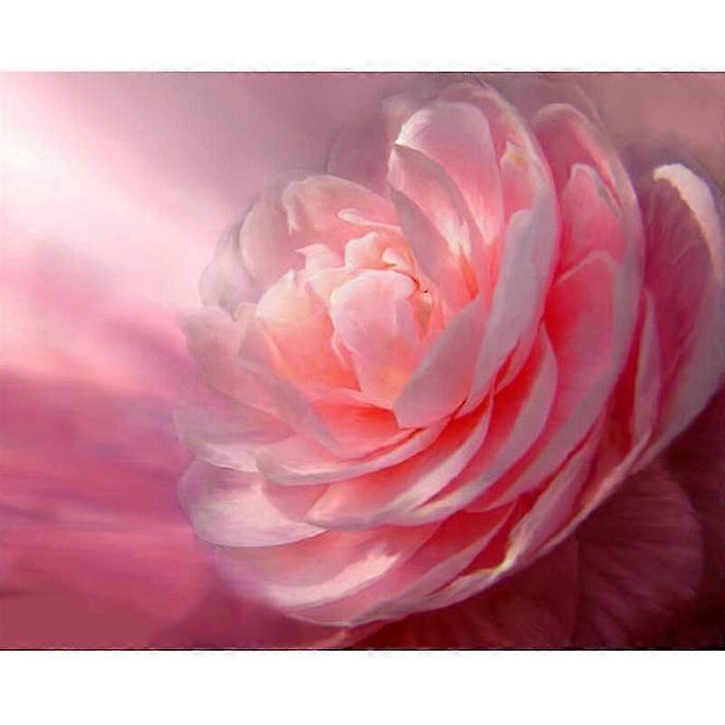 5d diy timantti maalaus ristisilmukka kukka vaaleanpunainen ruusu täysi pora timantti kirjonta Timantti Tekojalokivi Home Sisustus