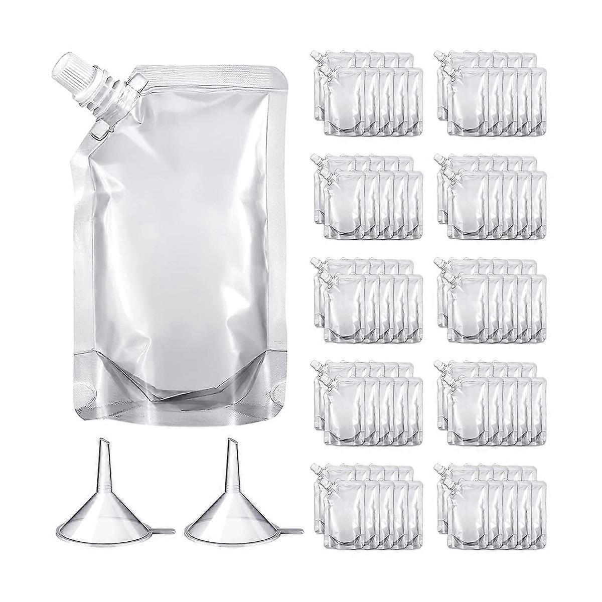 100Pcs Portable Transparent Plastic Spout Pouch Plastic Pouch for Liquid Drink Pouch Sealed Packagi