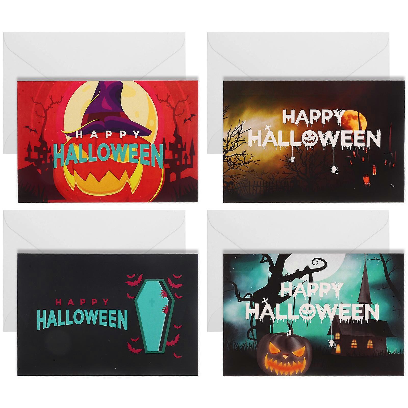 12 Sets Halloween Party Invitation Cards with Envelopes Haunted House Supplies