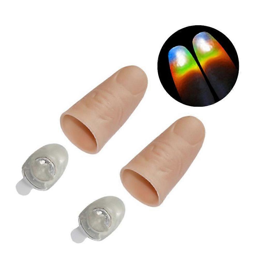 2Pcs Party Light Up Glow Thumbs Light LED Flashing Fingers Light Magic Trick Props
