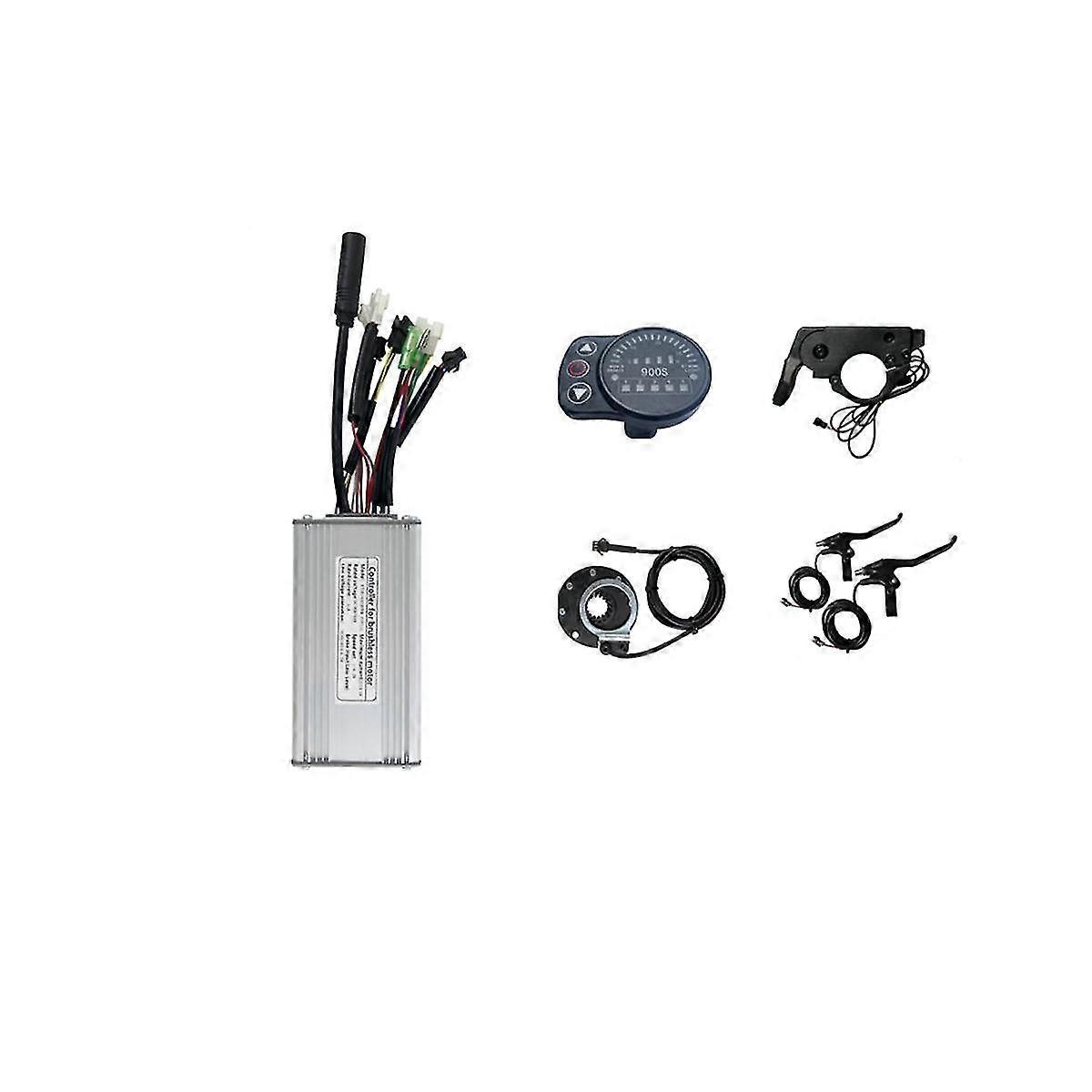 36v 48v 500w Electric Bicycle 22a Sine Wave Common Head Controller With Led900s Display Electric Bike Light Display