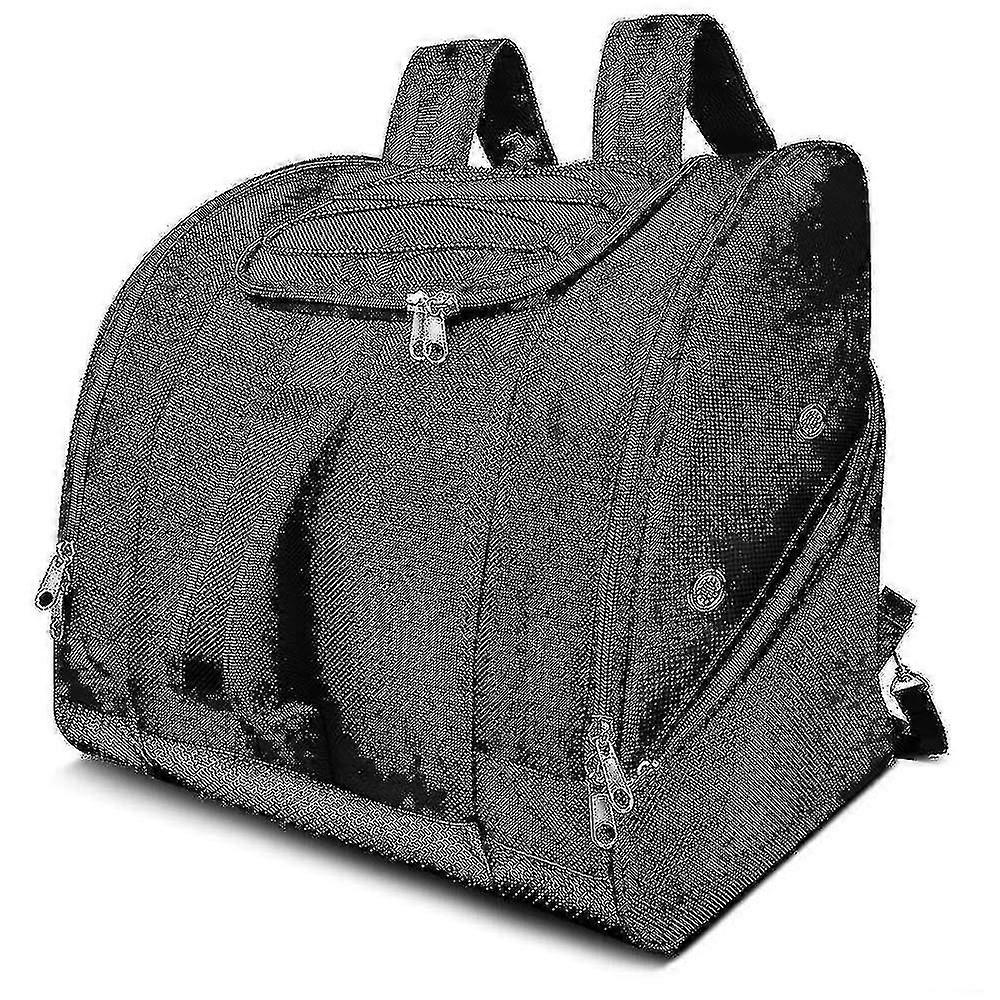 Black Outdoor Ski Boot Bag 2 Pockets Shoulder Strap