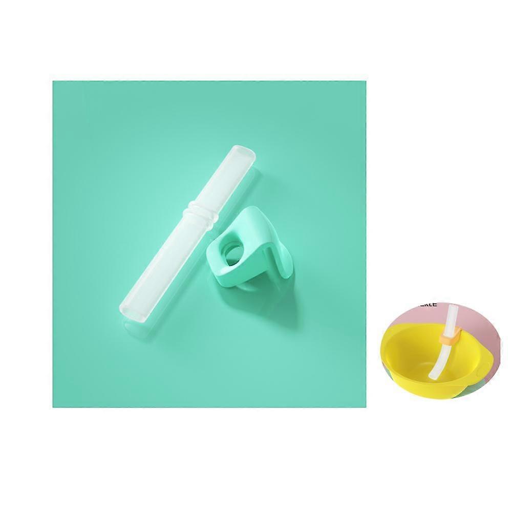 4 Pieces BPA Free Reusable Soft Baby Straw with Loop for Kids Drinking Fits Most Baby Bowls Green,2024 Ping