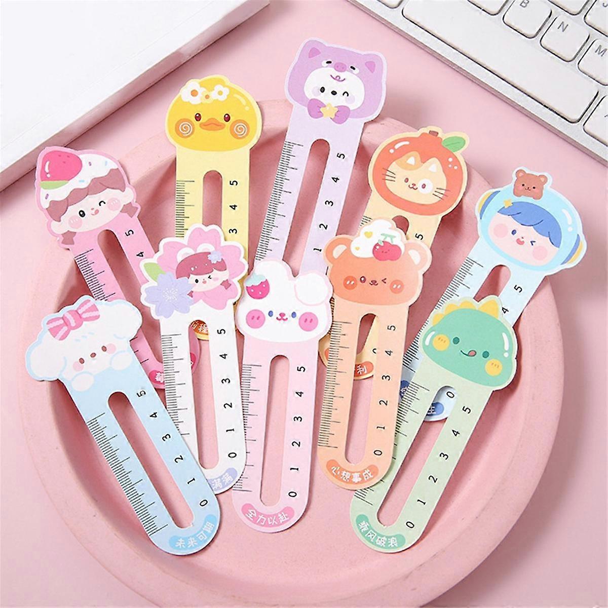 50 Pcs Kids' Animal-Themed Bookmarks - Cute, , & Practical Reading Aids/Rulers