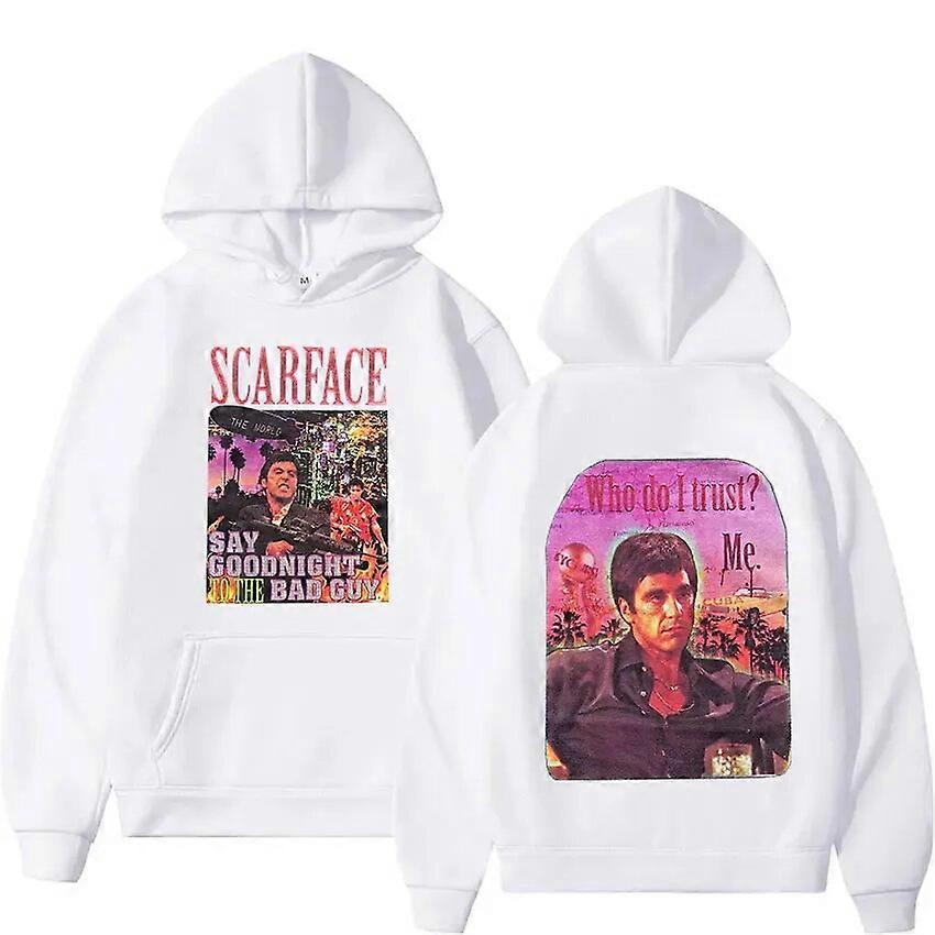 Scarface Back Print Movie Sweat Pullover Hoodie Men's S Size cotton black type Vintage Second Hand