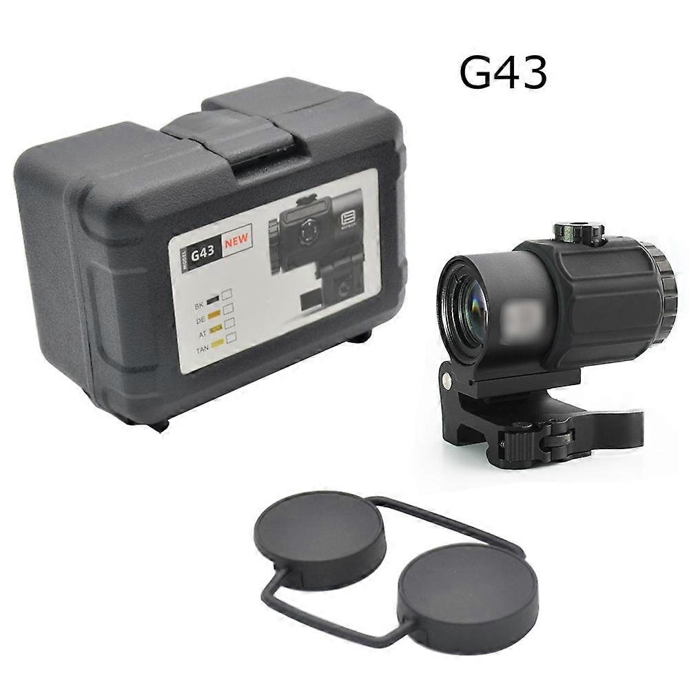 Hunting sight G33 G43 Airsoft 3X Magnifier with Switch to Side Quick Detachable QD Mount for hunting black and gold sand color