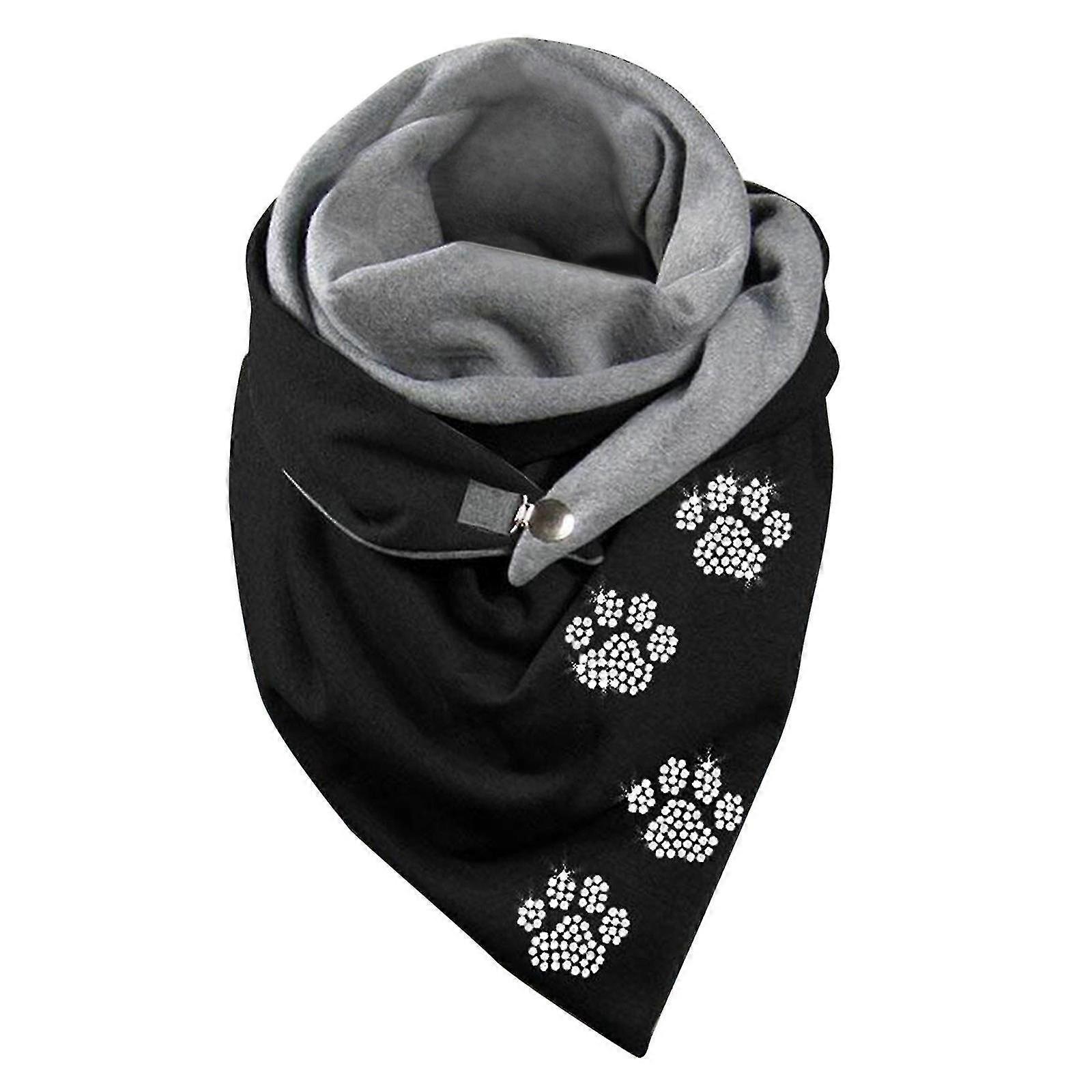 Fashion Women Printing Button Soft Wrap Casual Warm Scarves Shawls