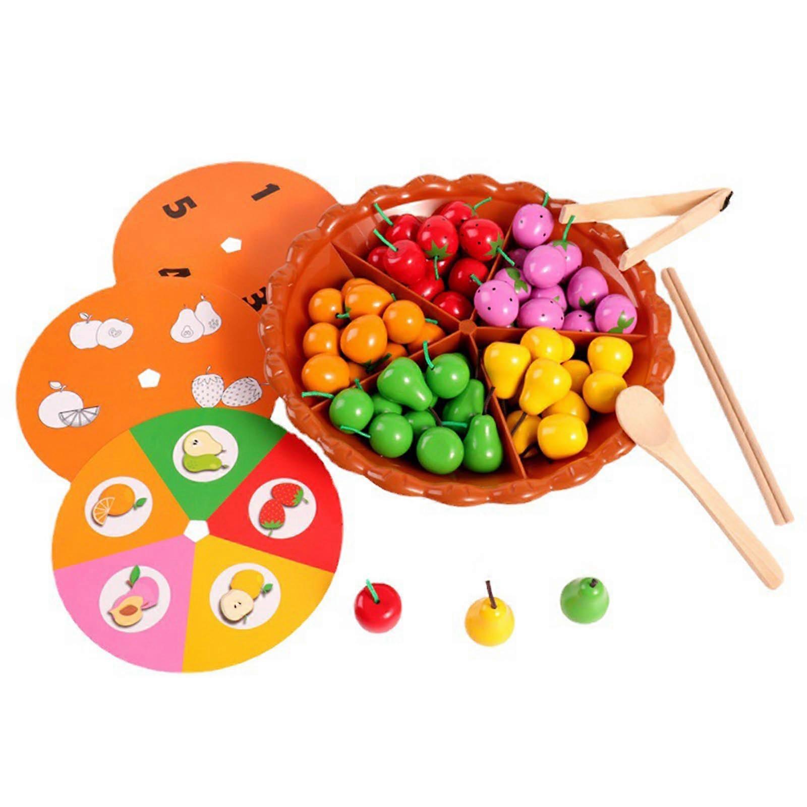 Feeding Monkey Fruits Matching Color Table Educational Toys for 6-8 Year Old Kids Brain Training Improve Intelligence To