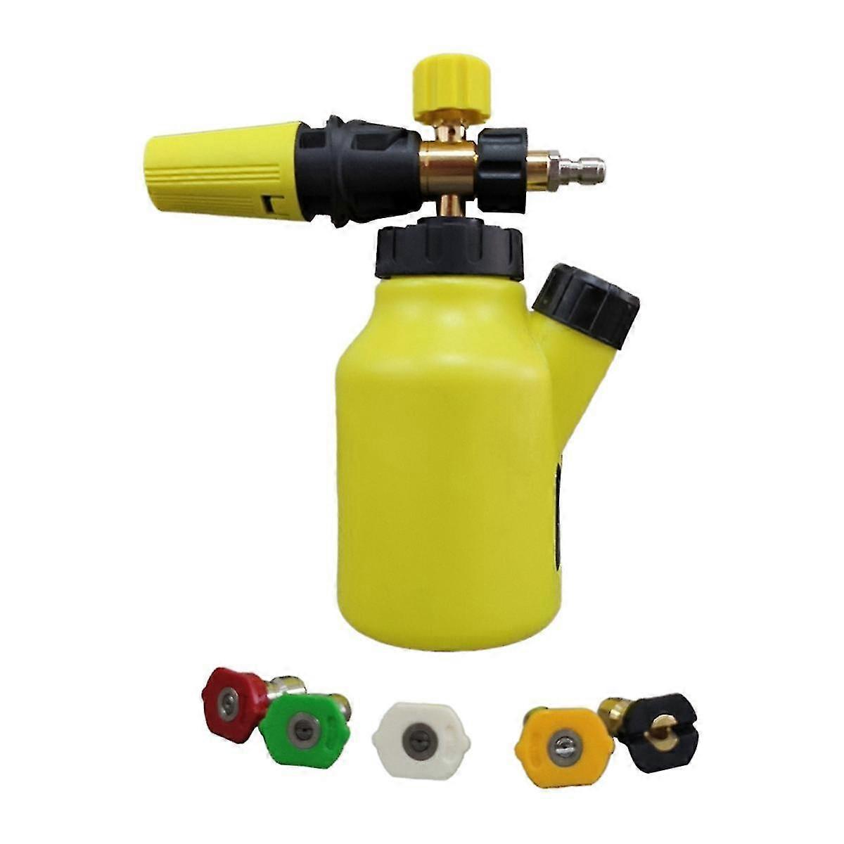 Foam Cannon Up To 4500 Psi, Foam Cannon With 5 Pressure Washer Nozzle Tips, And 1/4 Inch Quick Connector