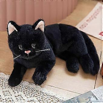 Nuevos modelos31cm/12.2in Halloween Gato negro Peluche Juguete Realista Gato de peluche Juguete Adolescente Cosas Gatito Muñeco Kawaii Halloween Decoración Navidad