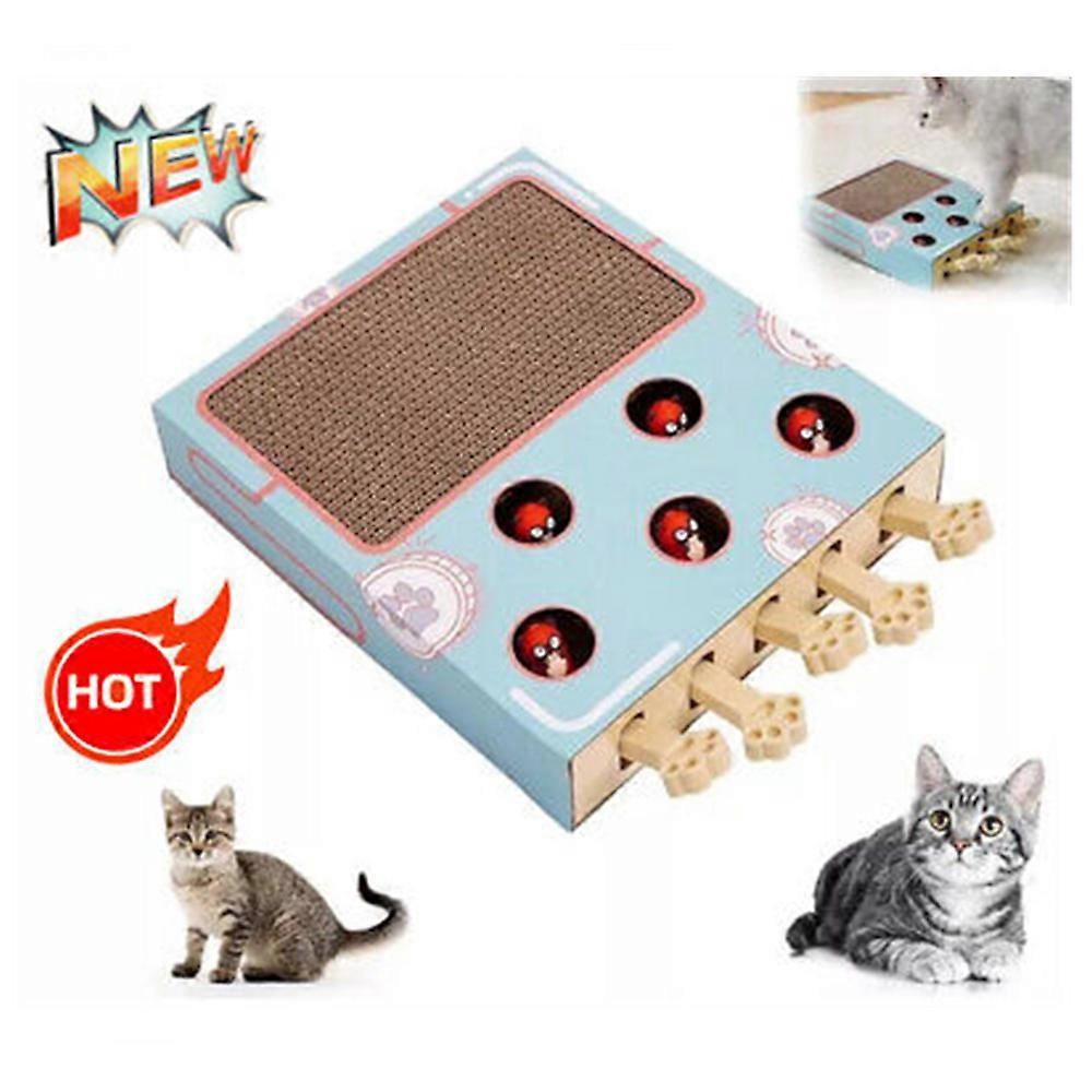 Miaofairy Cat Toy, Miaofairy Whack-a-Mole 3-in-1 Cat Scratcher and Toy