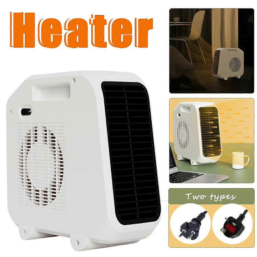 Portable Electric Fan Heater with 2 Heat Settings Overheat Protection For Home Office Desktop