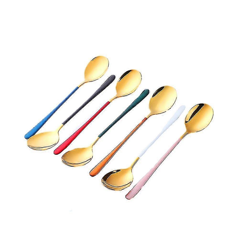 Colorful Stainless Steel Serving Round Shape Spoon Coffee Scoops