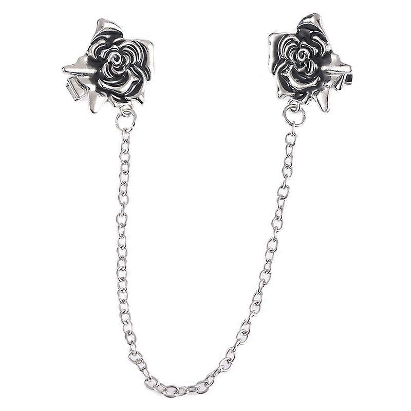 Rose Sweater / Collar Strap Chain    Vintage