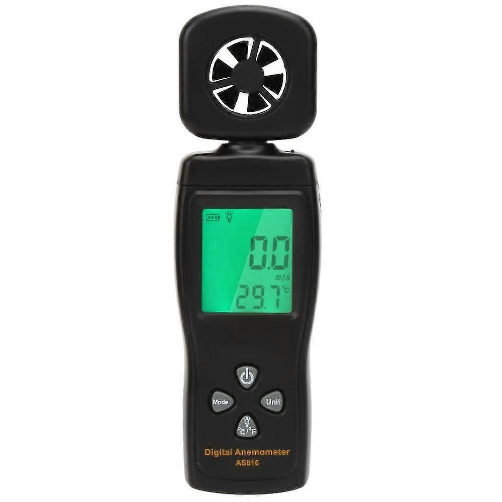 Wind Speed Air Flow Meter,AS816 0.3-30m/s Mini Digital Anemometer