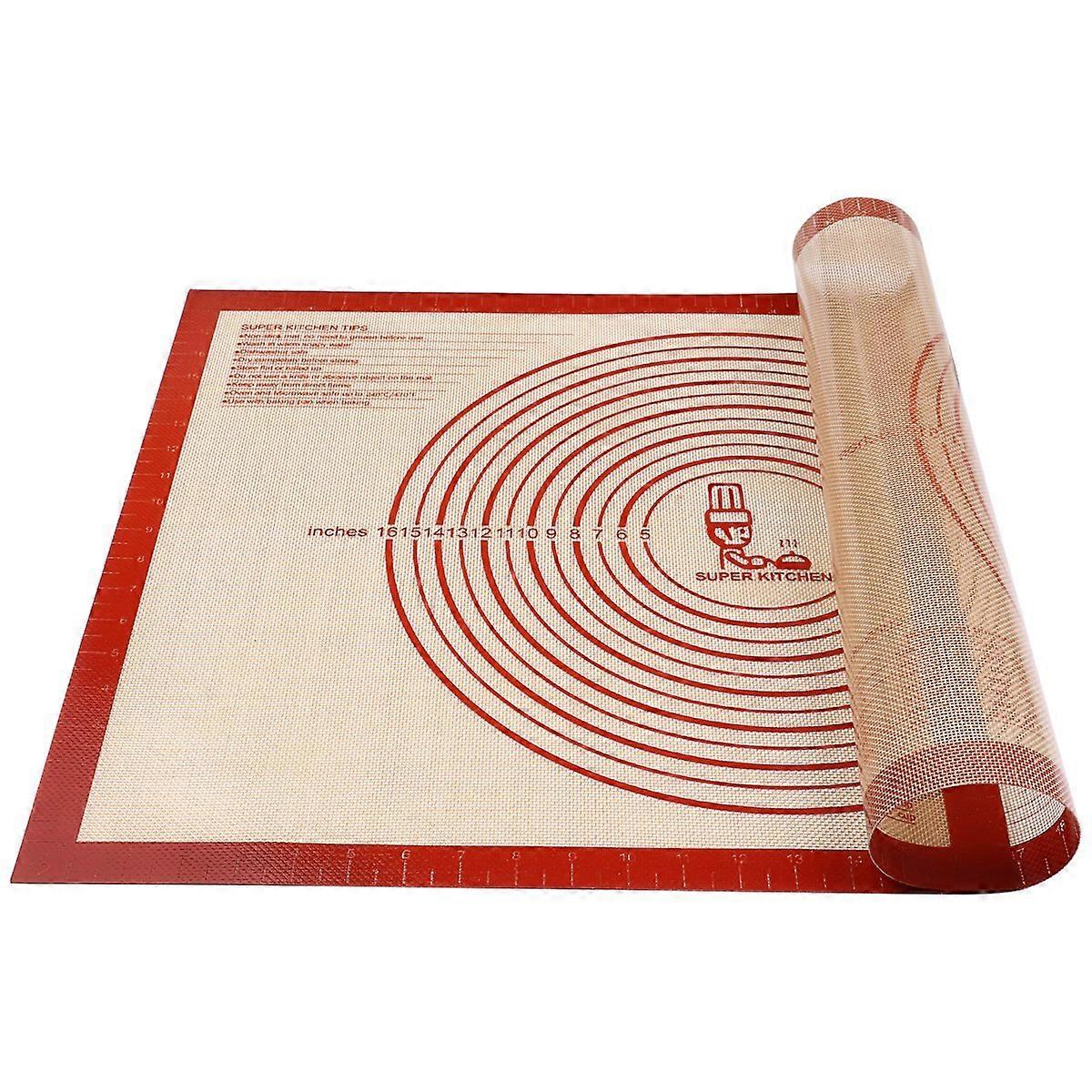 Non-Slip Silicone Pastry Mat Extra Large with Measurements 71  51 cm for Baking Mat, Counter Mat, Dough Rolling Mat,Placement/Fondant/Pie Crust Mat by