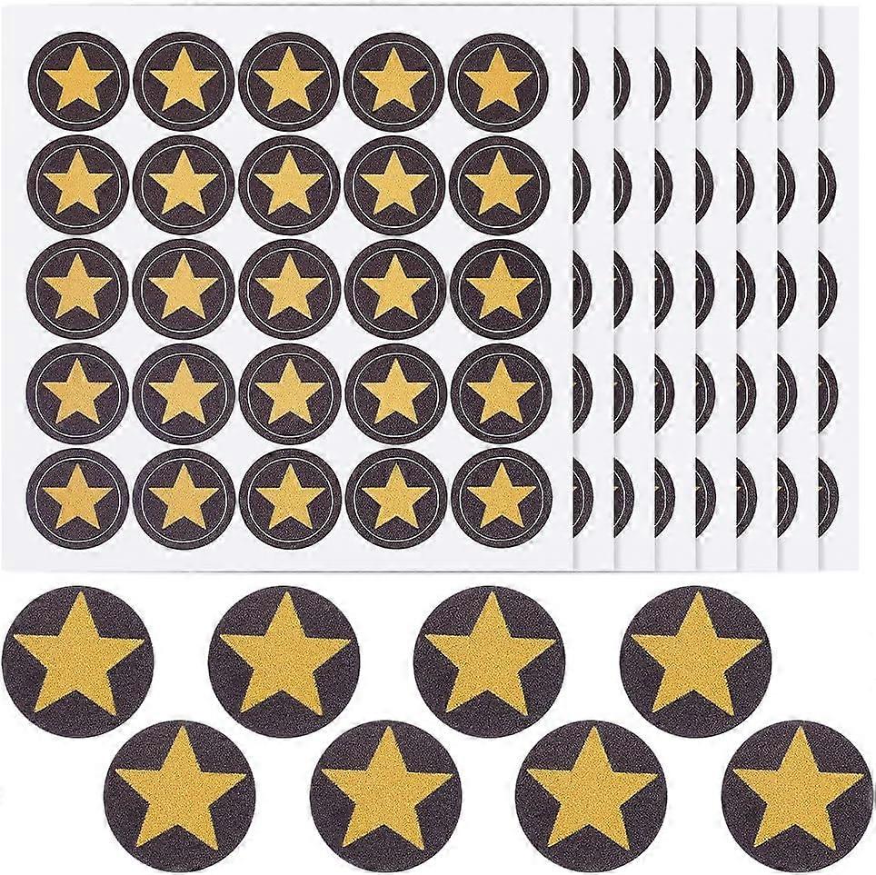 625pcs Football Helmet Stickers 1.1 Inch Star Stickers Self Adhesive Helmet Stickers Round Star Stickers Black Yellow Waterproof Star Helmet Decal for