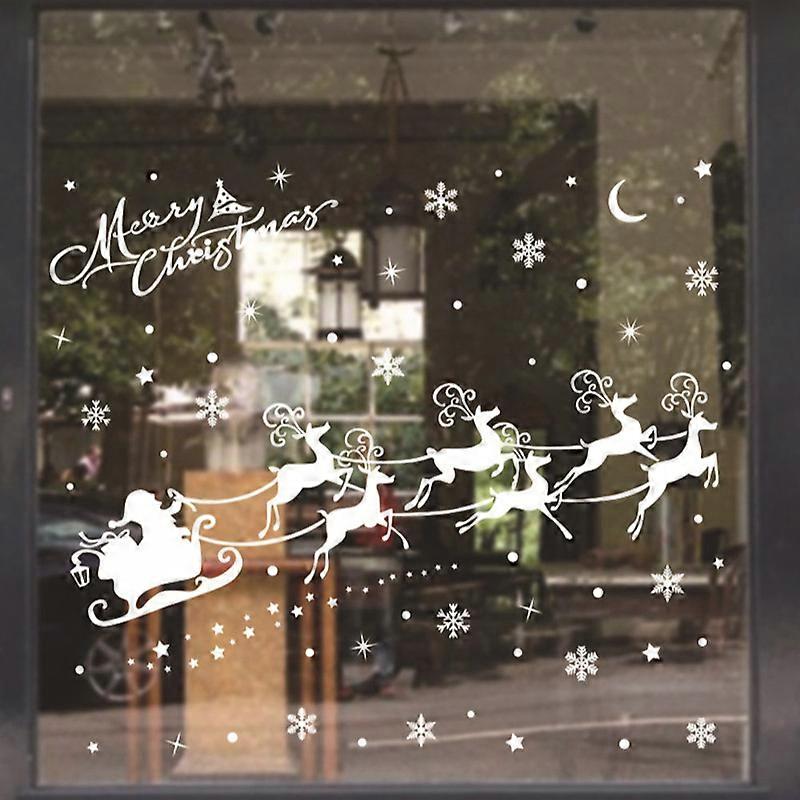 2 Sheets Snowflake Window Stickers Snowflake Window Clings Winter Wonderland Decorations for Home Christmas Party