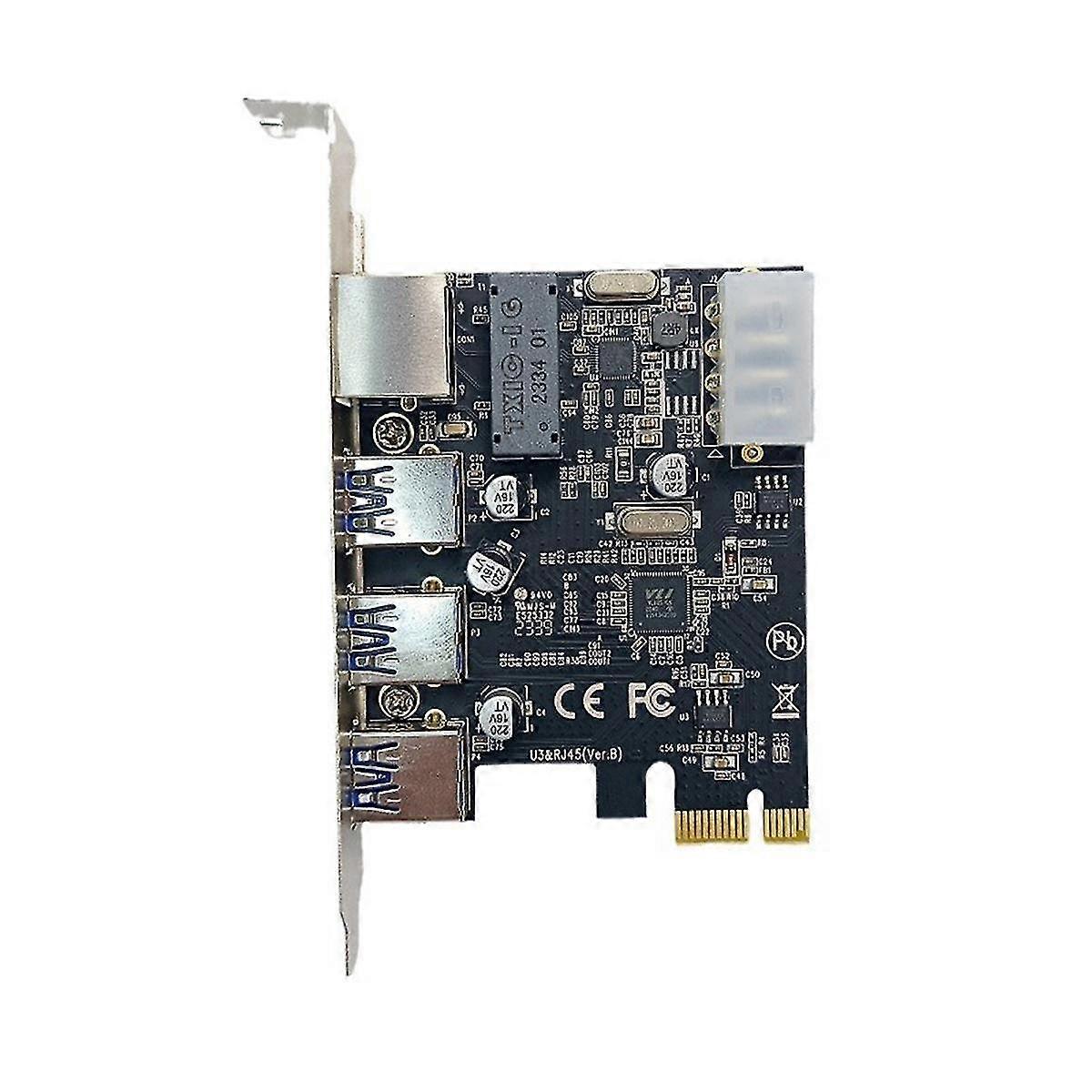 Desktop Mainboard Module Pci-eusb3.0+gigabit Lan Expansion Card Using Rtl8153b Vli805 Mainboard Module
