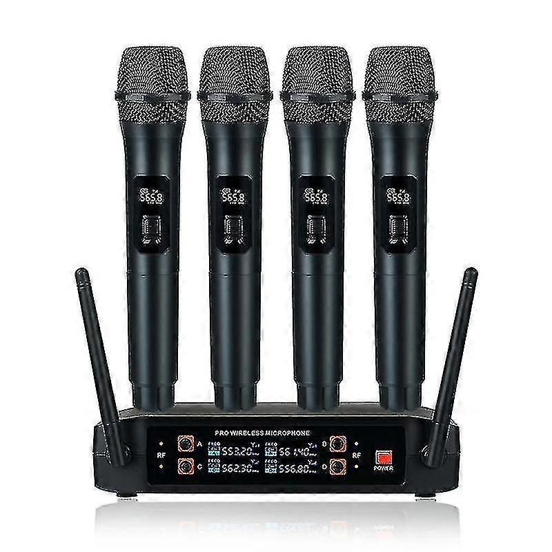 Jinzhaolai Wireless Professional Handheld 4 Channels Uhf Dynamic Mic Us Plug